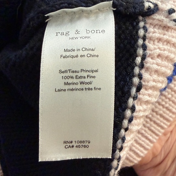 rag & bone JEAN Hattie Crewneck Wool Sweater XXS - Picture 7 of 7